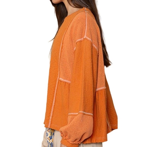 POL Sweater Contrast Pattern 
Sweater -Boho Top Large NWT Boutique - Picture 2 of 10